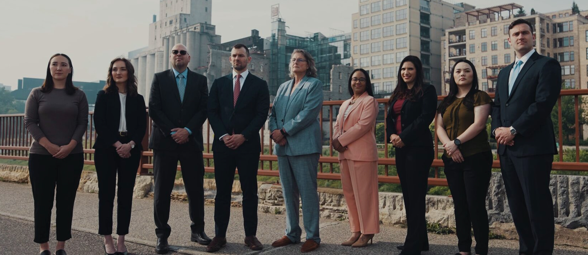 The Wanta Thome legal team standing together in Minneapolis