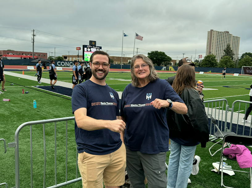 Wanta Thome team members volunteering at a community event